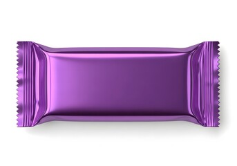 A shiny purple candy bar wrapper, perfect for product mockups and advertising