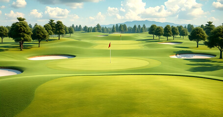 golf course with hole