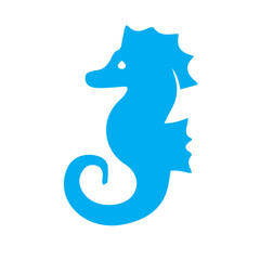 Black Stylized Seahorse Icon