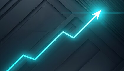Glowing Neon Green Growth Chart Line Ascending Over a Dark, Rugged Mountain Range at Night Representing Challenge, Progress, and Overcoming Obstacles in Business