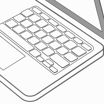 Laptop keyboard with trackpad
