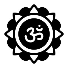 This Om icon is suitable for India Culture.