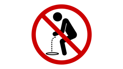 Bold red prohibition symbol for alerts and warnings, conveying restriction and denial, ideal for safety messages and design projects needing a clear negative signal