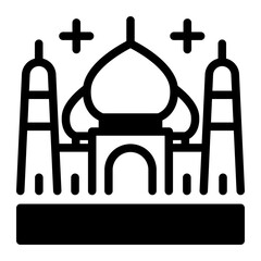This Taj Mahal icon is suitable for India Culture.