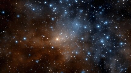 Obraz premium Vast cosmic expanse filled with brilliant stars and swirling colorful nebulae against the dark backdrop of space