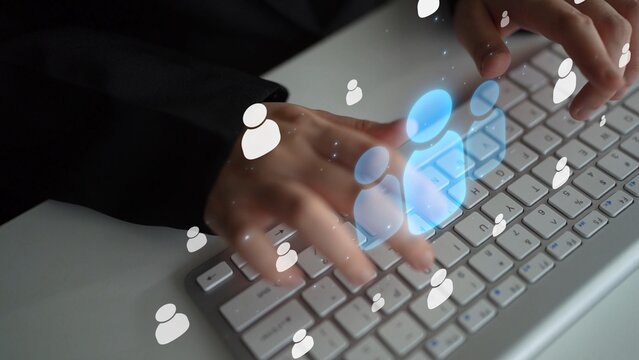 People networking, business connections, digital networking platforms, professional collaboration, and expanding opportunities through business relationship building and engagement. Muxer