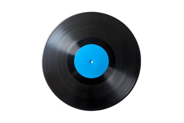 Obraz premium Vinyl record with blue label for music lovers