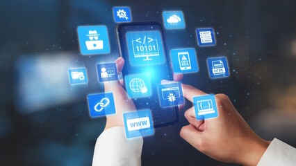 Software development with coding overlays, programming languages, developer tools, mobile app creation, and advanced programming for digital product development and software solutions. Spire