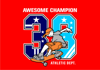 number 38 skateboarding.eps