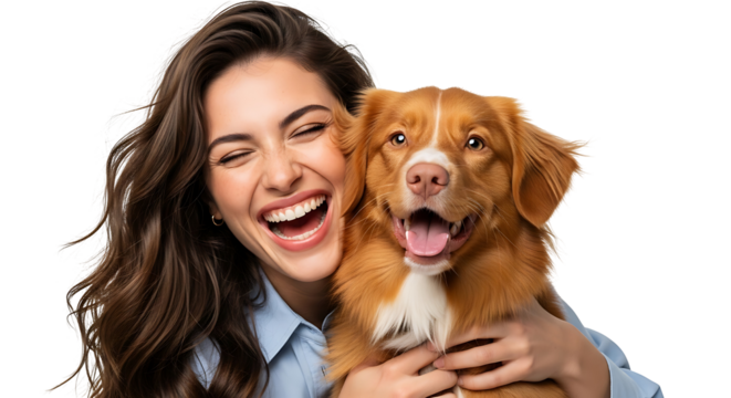 Dog and Owner Cuddling Love Happy Woman Pet Friendship Togetherness Bonding
