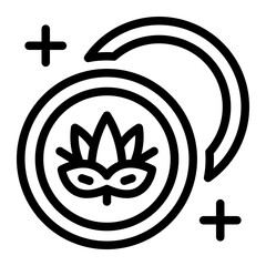 This Doubloon icon is suitable for Mardi Gras.