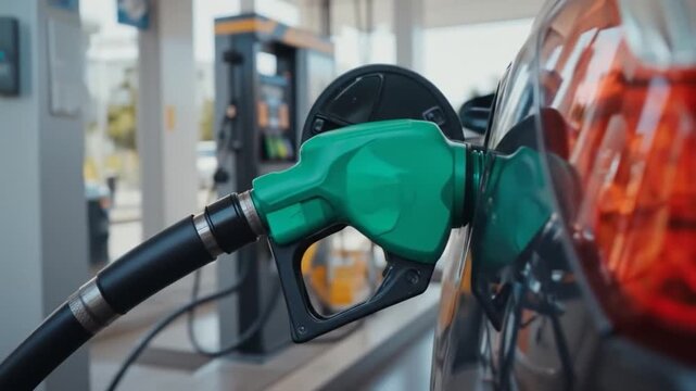 Fueling vehicles at a gas station with gasoline, ethanol or alcohol. Price of gasoline and fuels. Increase in fuel prices