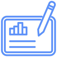 Plan Outline Blue Color Icon