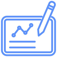 Plan Outline Blue Color Icon