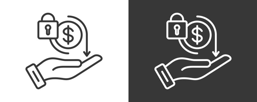 Cost Saving Icon Set Vector Collection Isolated In Black And White