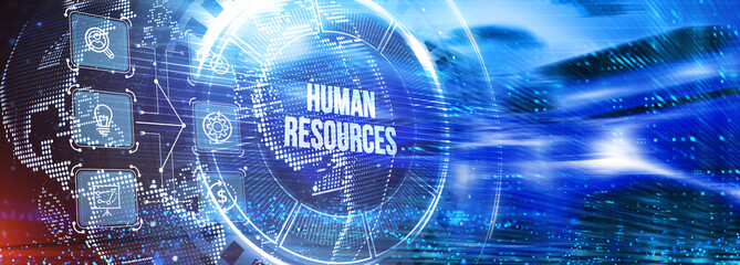 Business, Technology, Internet and network concept. Human Resources HR management concept. 3d illustration