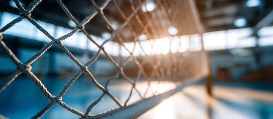 volleyball net indoor banner concept background