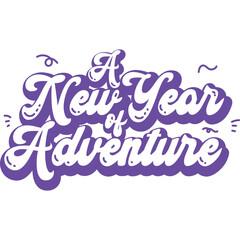 New Year Typograph Set