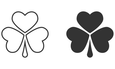 Shamrock icon isolated on a white background vector illustration