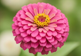 Obraz premium Vibrant pink zinnia flower isolated on white background