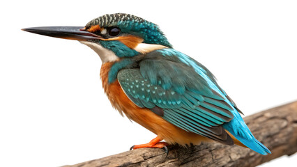 Fototapeta premium Vibrant kingfisher perched on a branch