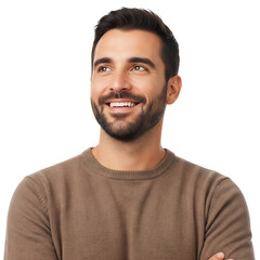 Fototapeta premium Smiling Man Portrait Handsome Guy Facial Expression Positive Emotions Cheerful