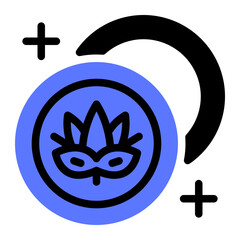 This Doubloon icon is suitable for Mardi Gras.