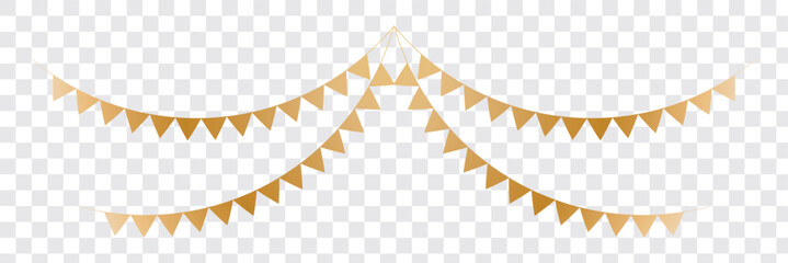 Blank banner, bunting or swag templates for scrapbooking parties, spring, Easter, baby showers and sales, on transparent background, in vector format. Best Quality Design. EPS 10.