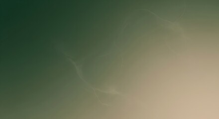 Abstract gradient background transitioning from dark forest green to pale beige with faint, ethereal wisps of smoke or mist.