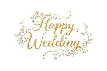 Happy wedding sign