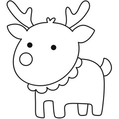 Cute Reindeer outline
