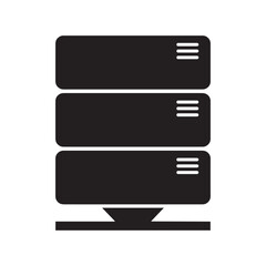 Data server rack icon | Cloud database storage vector
