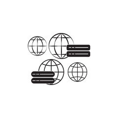 Global data network system | Internet servers and world connection vector