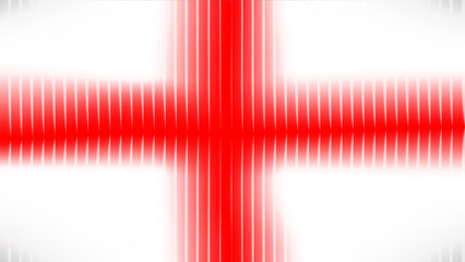 Abstract artistic design of english flag with red cross and lines