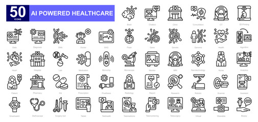 AI Powered Healthcare theme iconset