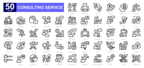 Consulting service theme iconset