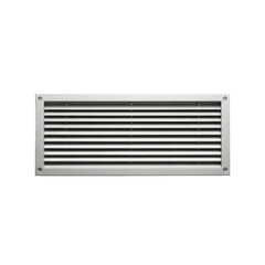 Fototapeta premium Rectangular air ventilation grille, isolated on white or transparent background, PNG Format.