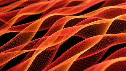 An abstract fractal background with a swirling pattern of red, orange, and yellow flame and smoke textures, suggesting intense heat and energy