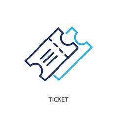 Ticket thin line icons. Original vector illustration.