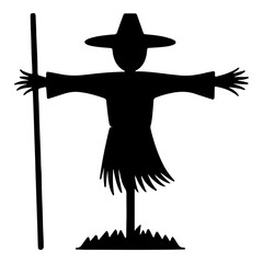Scarecrow Black Silhouette Icon