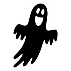 Spooky Flying Ghost Silhouette