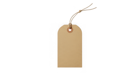 Blank brown paper tag with string