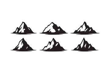 black iceberg silhouettes bundle set © James