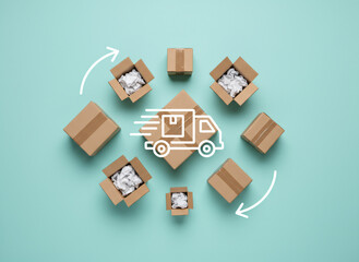 Fast Delivery Service Shipping and Transportation of Packages and Parcels Worldwide