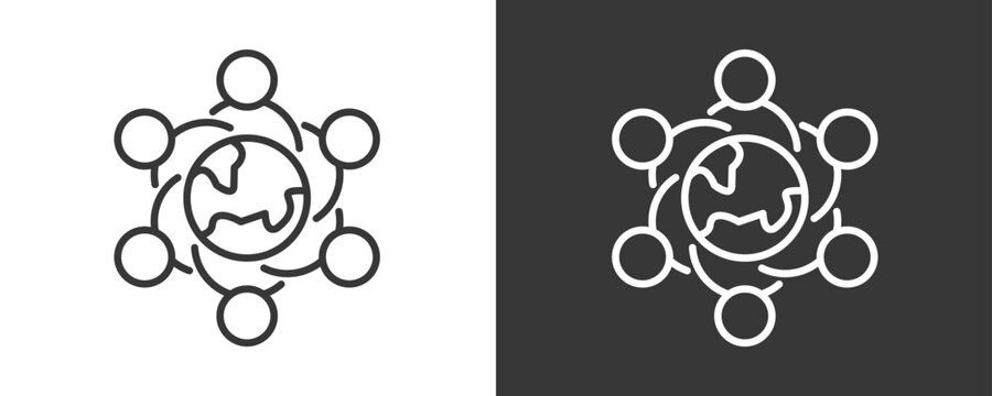 Cultural Sensitivity Icon Set Vector Collection Isolated In Black And White