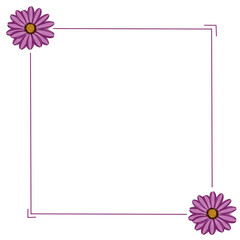 pink flower frame