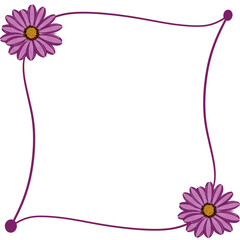 pink daisy frame