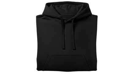 Folded black hoodie