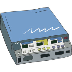 illustration of a laptop with a map of the world