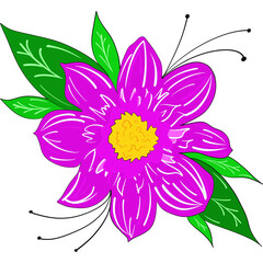 vector illustration of a flower